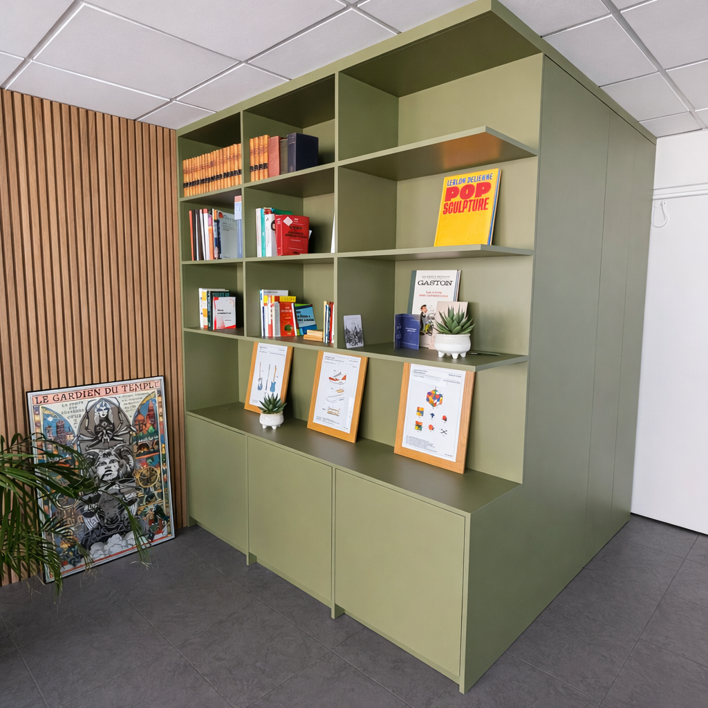 Bibliothèque sur mesure Bureau Toulouse Claustras